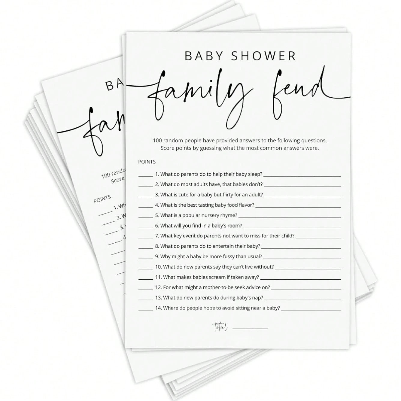 30pcs/20pcs/10pcs Baby Shower Word Puzzle Game, Gender Reveal Party And Christening Party Supplies, Thick Paper Game Cards, Fun And Entertaining For Guests, Baby Shower Game- Baby Shower Word Puzzle