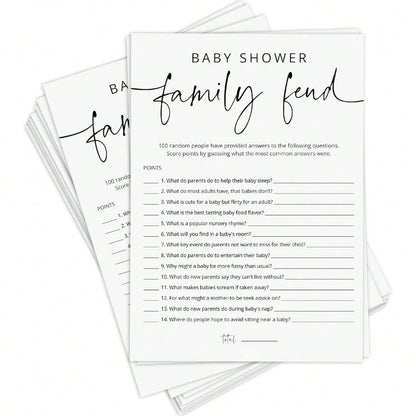 30pcs/20pcs/10pcs Baby Shower Word Puzzle Game, Gender Reveal Party And Christening Party Supplies, Thick Paper Game Cards, Fun And Entertaining For Guests, Baby Shower Game- Baby Shower Word Puzzle