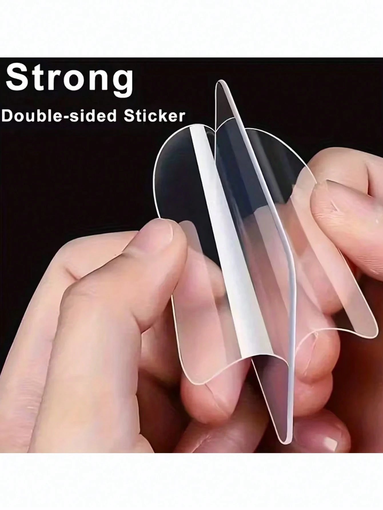 30pcs Super Strong Transparent Double Sided Tape, No Drilling Or Nails Required, Suitable For Plastic, Glass, Metal, Stone, Drywall And Other Various Surfaces