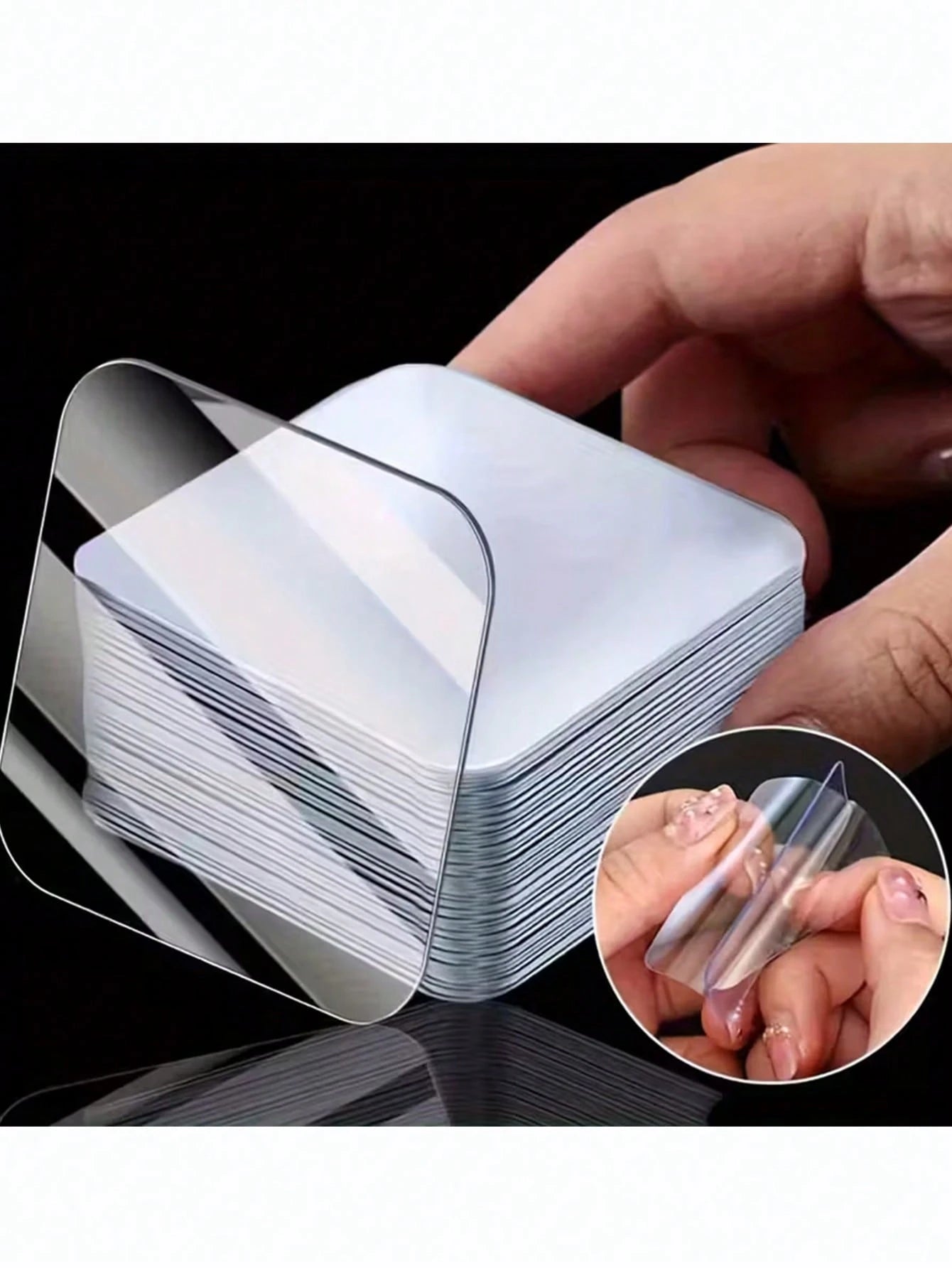 30pcs Super Strong Transparent Double Sided Tape, No Drilling Or Nails Required, Suitable For Plastic, Glass, Metal, Stone, Drywall And Other Various Surfaces