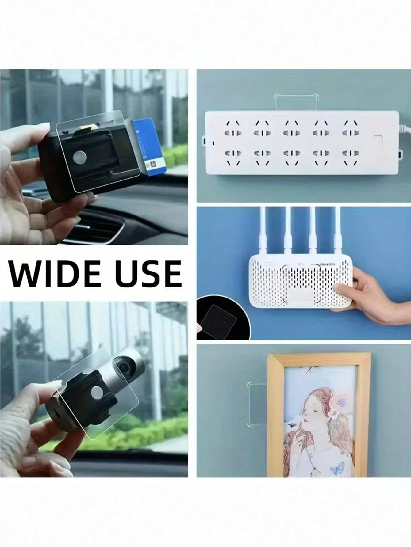 30pcs Super Strong Transparent Double Sided Tape, No Drilling Or Nails Required, Suitable For Plastic, Glass, Metal, Stone, Drywall And Other Various Surfaces