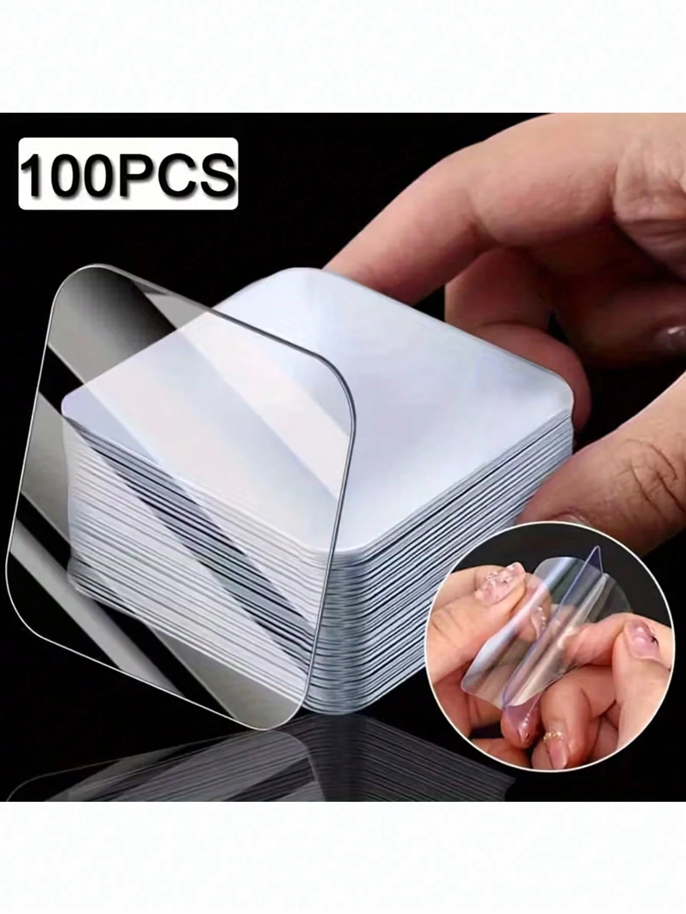 30pcs Super Strong Transparent Double Sided Tape, No Drilling Or Nails Required, Suitable For Plastic, Glass, Metal, Stone, Drywall And Other Various Surfaces
