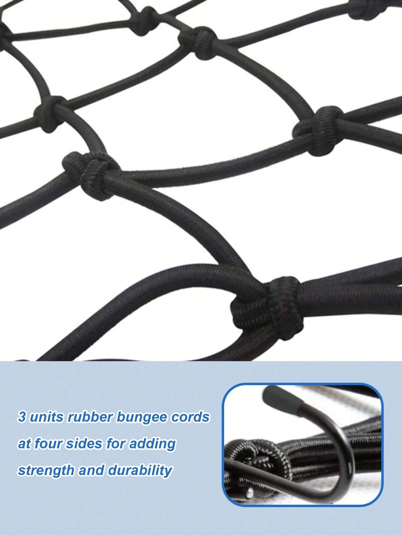 30x30cm Elastic Cargo Net- Suitable For Motorcycle, Bicycle, Electric Scooter Rear Seat And Tank Storage Space, Elastic Net Cover, Modification Trunk Fixing Strap