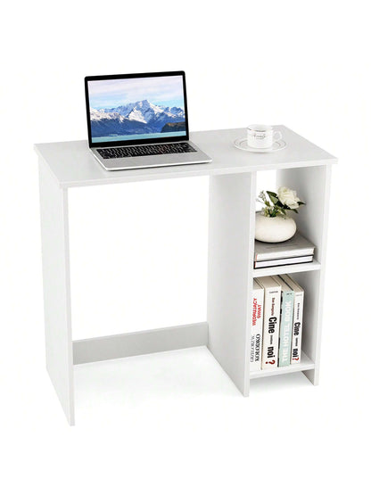 31.5'' Small Computer Desk Home Office Study Writing Desk With 2 Compartments