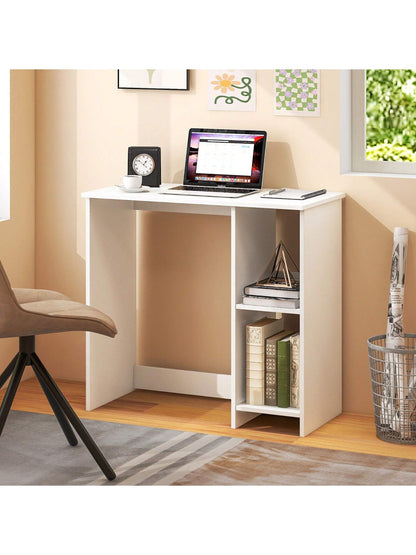 31.5'' Small Computer Desk Home Office Study Writing Desk With 2 Compartments