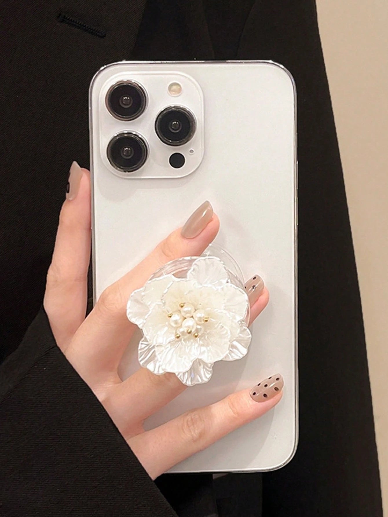 3D Flower Phone Grip Stand, Compact Fresh Korean Style Expandable Desktop Air Cushion Holder, Suitable For IPhone & Android Phones, Birthday Gift, Friend Gift, Sliding Phone Holder, Phone Accessory