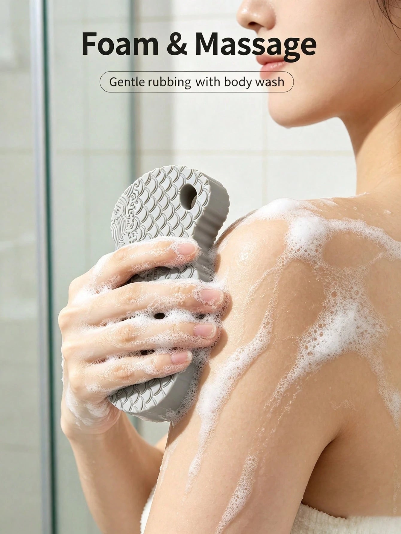 3D Magic Bath Sponge Body Exfoliator, Dead Skin Removal Peeling Sponge, Soft Massage Cleaning Bath Brush, Reusable Exfoliating Body Scrubber, African Net Sponge Substitute, Deep Clean Shower Sponge Fo