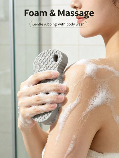 3D Magic Bath Sponge Body Exfoliator, Dead Skin Removal Peeling Sponge, Soft Massage Cleaning Bath Brush, Reusable Exfoliating Body Scrubber, African Net Sponge Substitute, Deep Clean Shower Sponge Fo