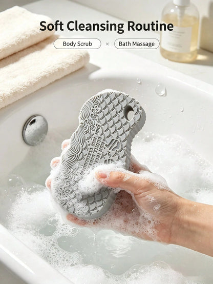 3D Magic Bath Sponge Body Exfoliator, Dead Skin Removal Peeling Sponge, Soft Massage Cleaning Bath Brush, Reusable Exfoliating Body Scrubber, African Net Sponge Substitute, Deep Clean Shower Sponge Fo