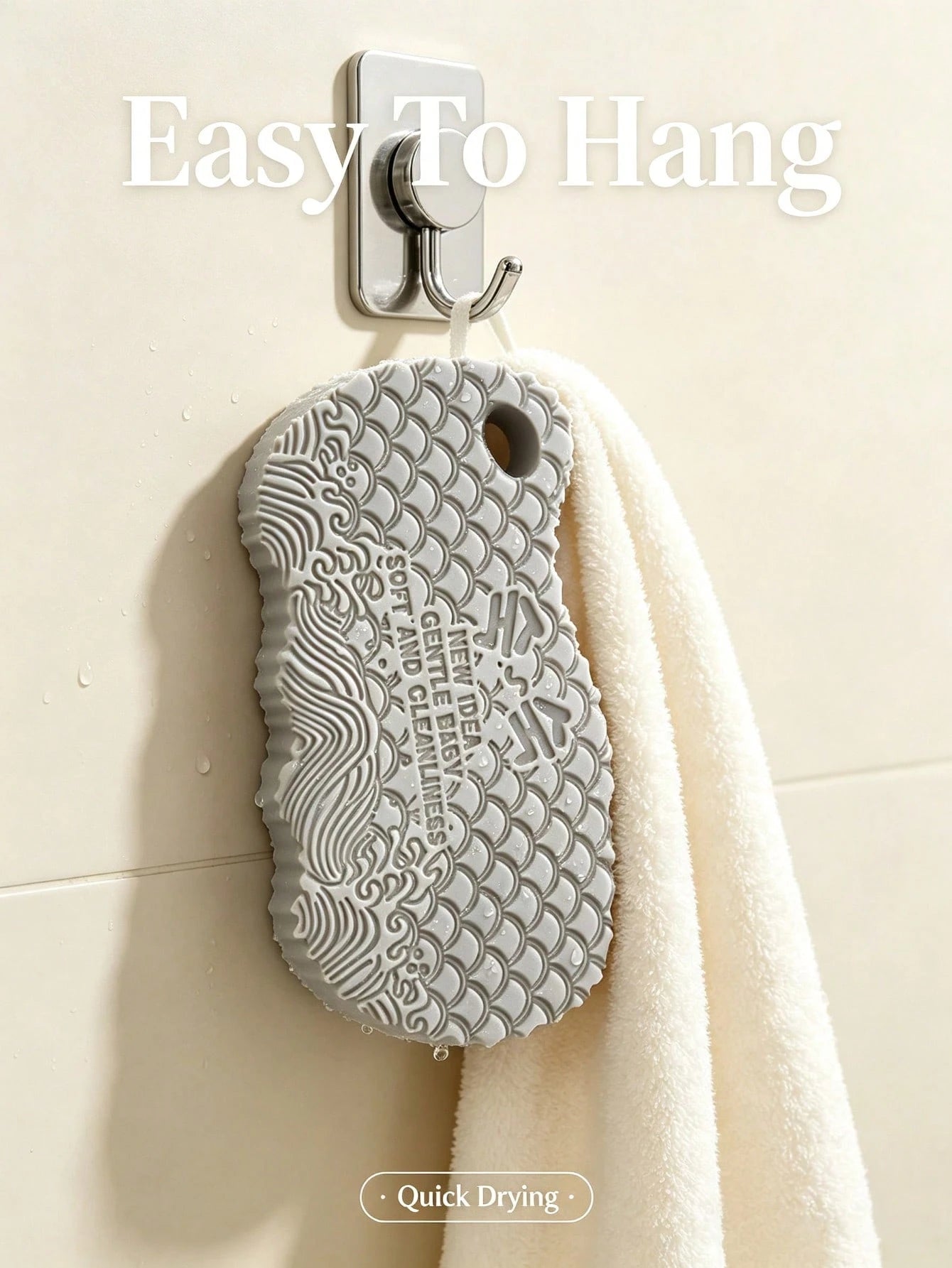 3D Magic Bath Sponge Body Exfoliator, Dead Skin Removal Peeling Sponge, Soft Massage Cleaning Bath Brush, Reusable Exfoliating Body Scrubber, African Net Sponge Substitute, Deep Clean Shower Sponge Fo