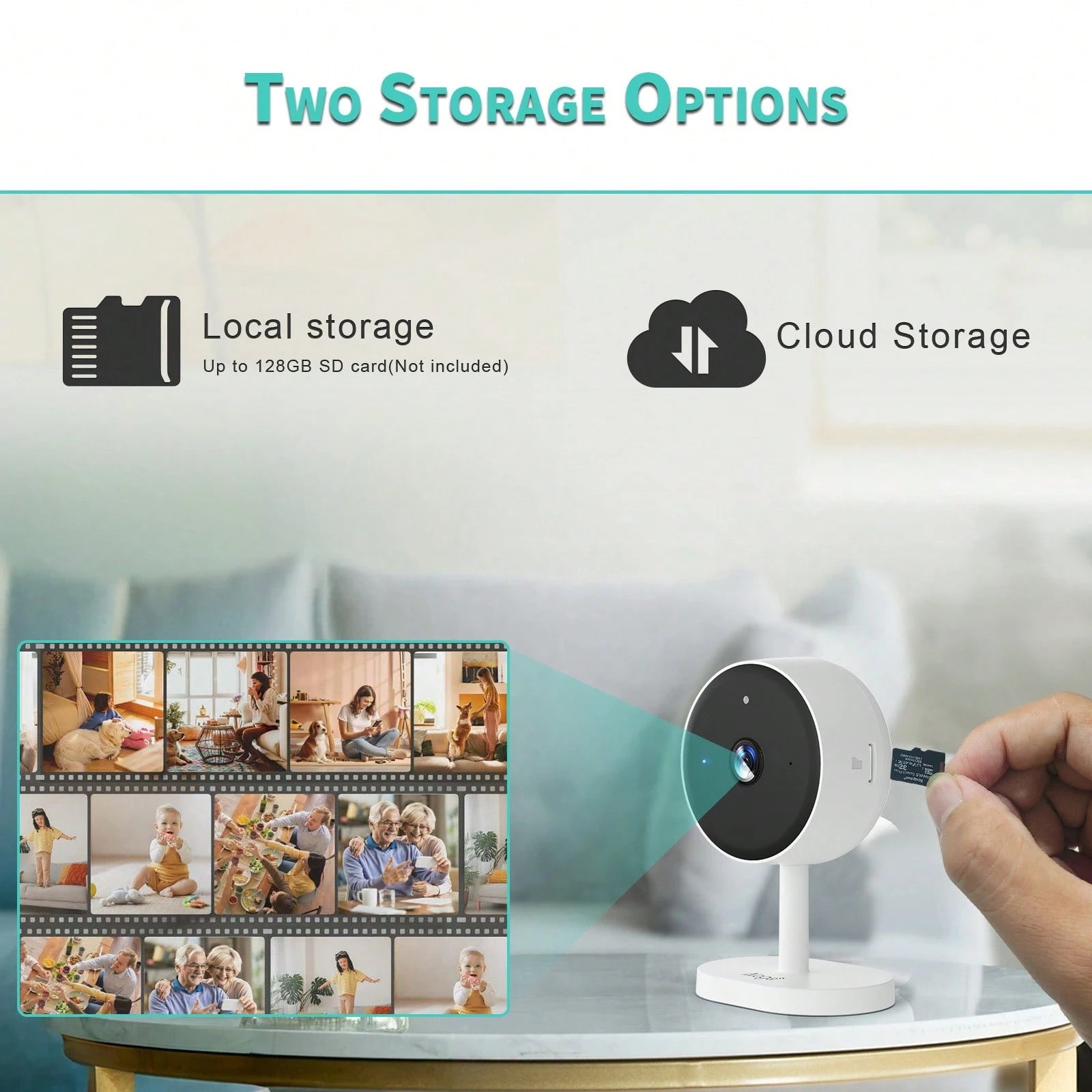 3MP HD Baby Sleep Monitor Monitoring Camera- Local Storage, Sound/Motion Detection, Bidirectional Audio, Night Vision, Information Reminder
