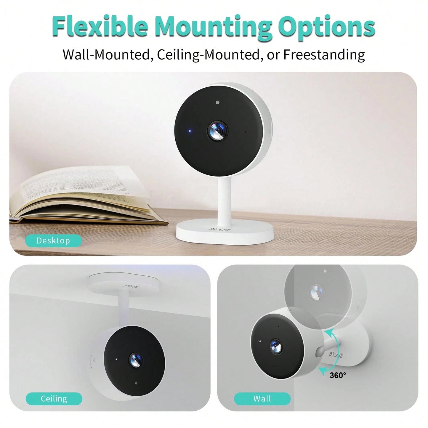 3MP HD Baby Sleep Monitor Monitoring Camera- Local Storage, Sound/Motion Detection, Bidirectional Audio, Night Vision, Information Reminder