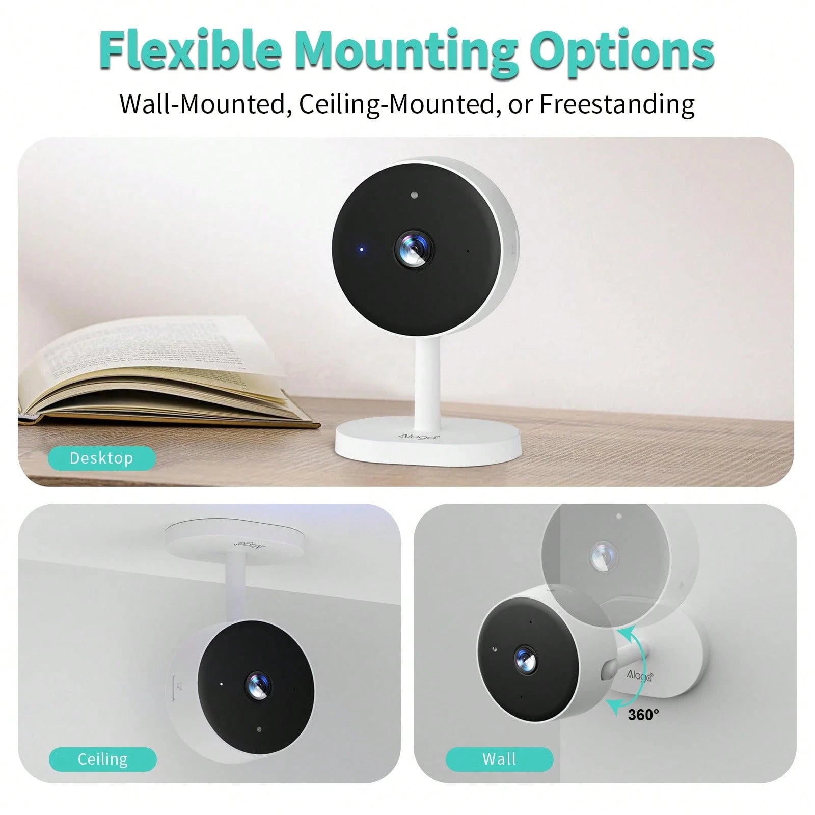 3MP HD Baby Sleep Monitor Monitoring Camera- Local Storage, Sound/Motion Detection, Bidirectional Audio, Night Vision, Information Reminder
