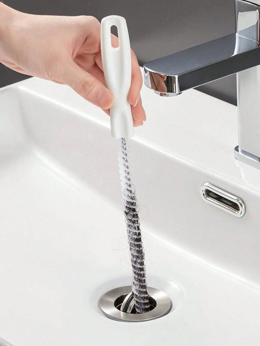 3pcs (45cm) Drain Cleaning Tool Set, Includes Flexible Drain Snake And Brush, Effectively Removes Hair Clogging From Sink, Shower, And Bathtub, Suitable For Kitchen And Bathroom Home Decor, Great For