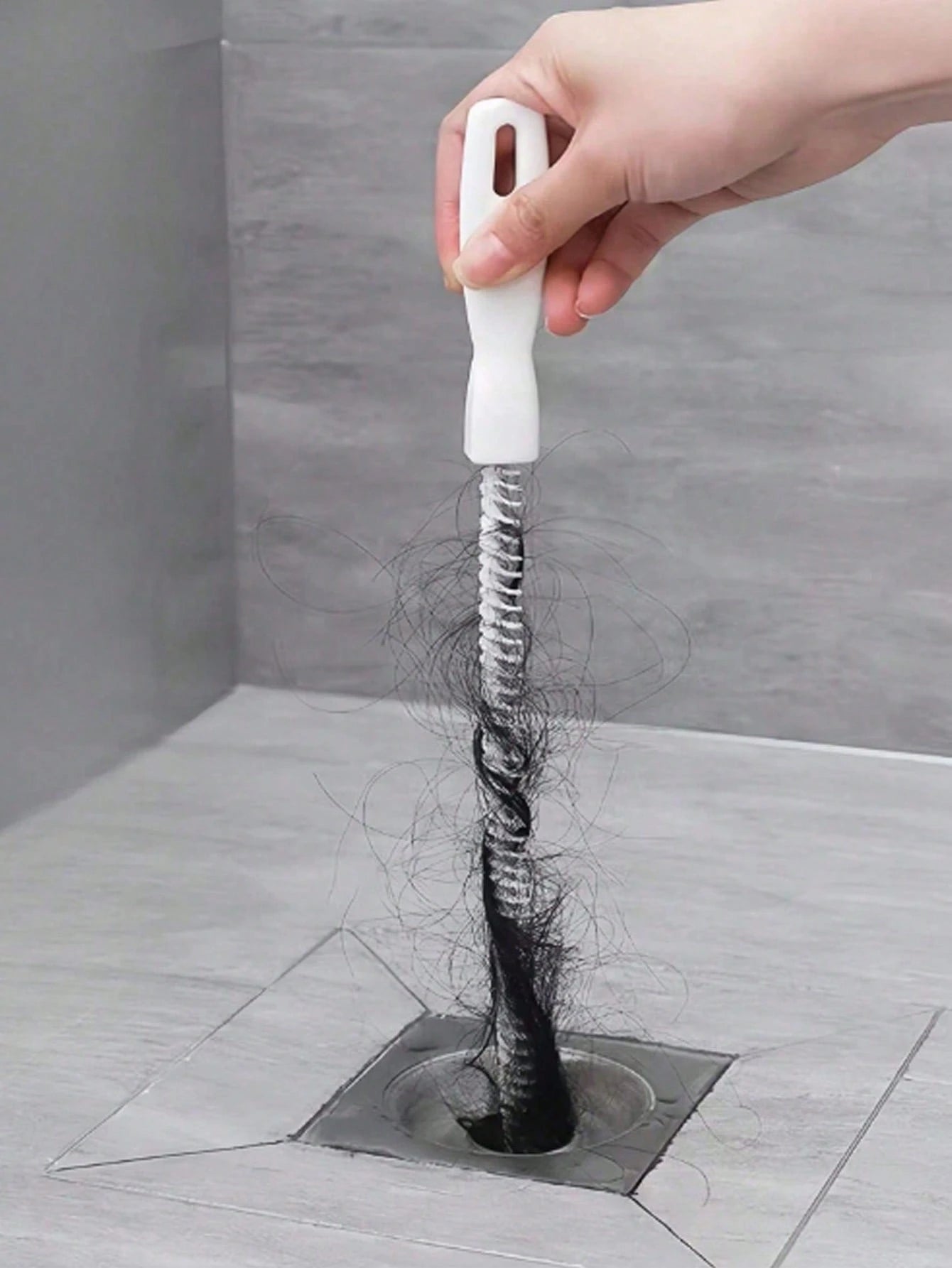3pcs (45cm) Drain Cleaning Tool Set, Includes Flexible Drain Snake And Brush, Effectively Removes Hair Clogging From Sink, Shower, And Bathtub, Suitable For Kitchen And Bathroom Home Decor, Great For