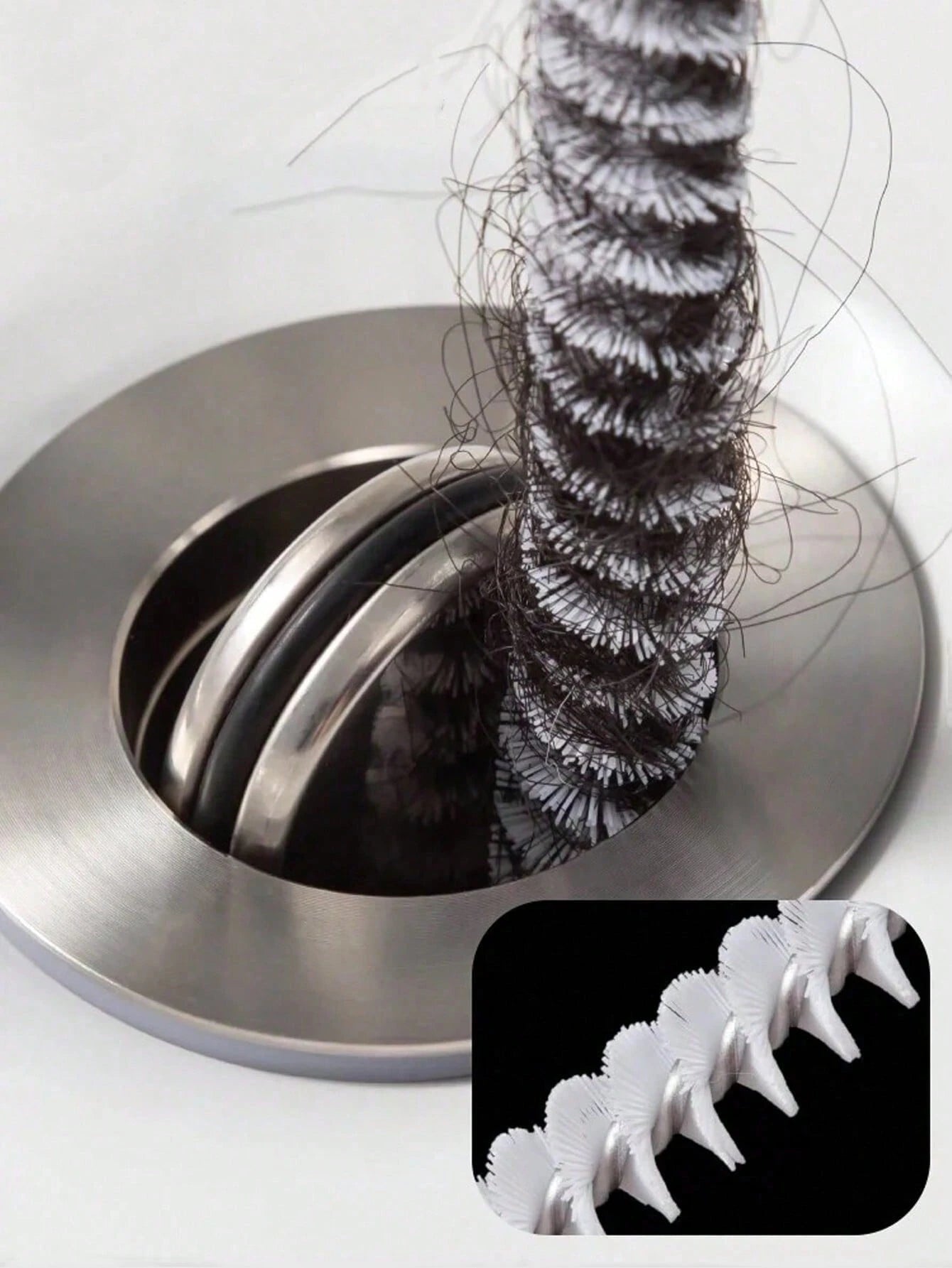 3pcs (45cm) Drain Cleaning Tool Set, Includes Flexible Drain Snake And Brush, Effectively Removes Hair Clogging From Sink, Shower, And Bathtub, Suitable For Kitchen And Bathroom Home Decor, Great For