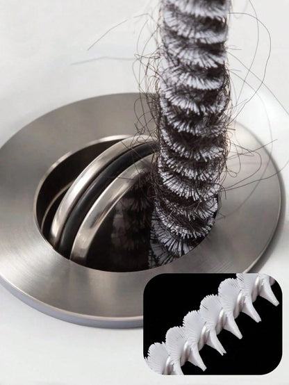 3pcs (45cm) Drain Cleaning Tool Set, Includes Flexible Drain Snake And Brush, Effectively Removes Hair Clogging From Sink, Shower, And Bathtub, Suitable For Kitchen And Bathroom Home Decor, Great For