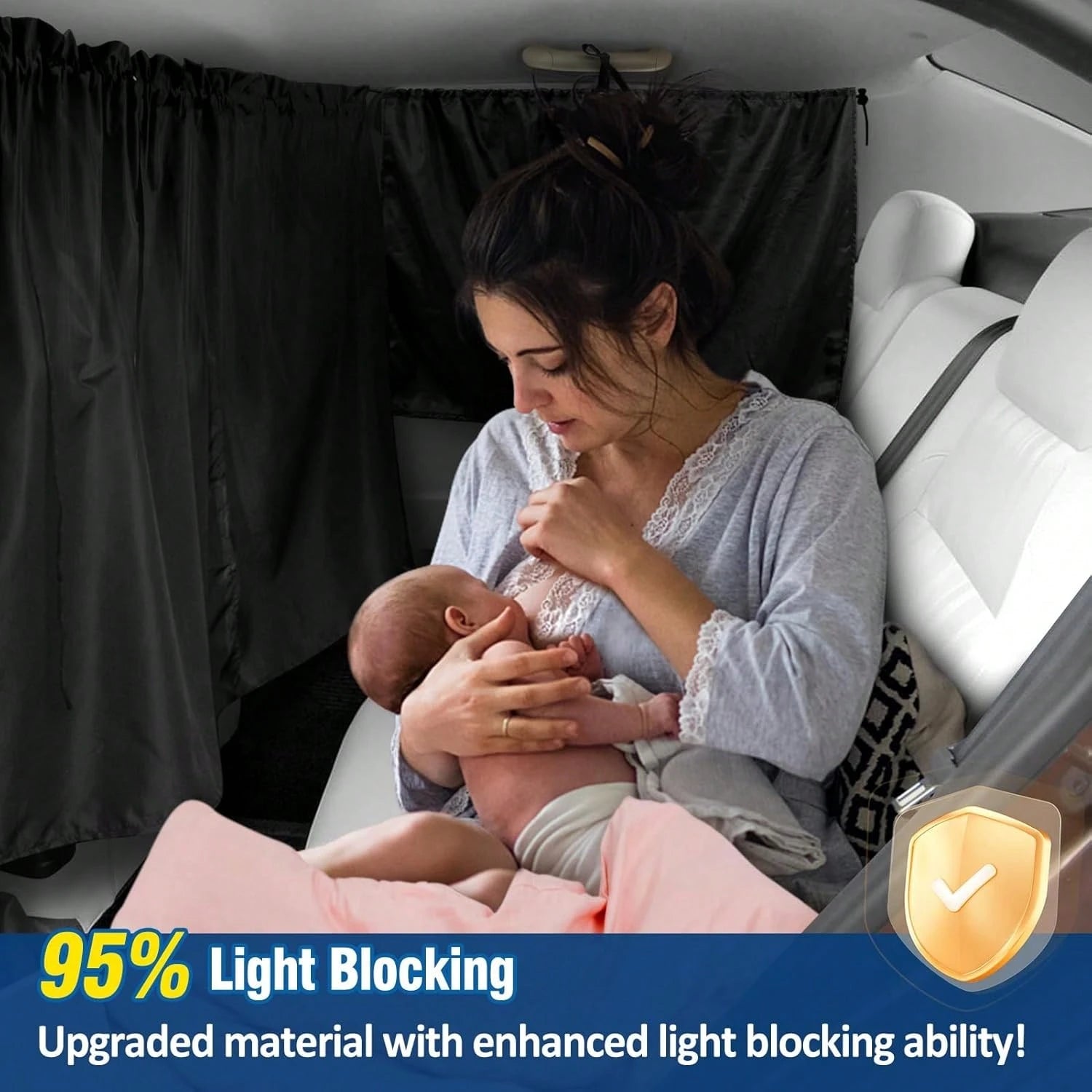 3PCS Car Window Shades Kit,Thickened Car Window Covers For Privacy And Maintaining Cool Auto Interior Temperature,Universal Cars Curtains For Windows