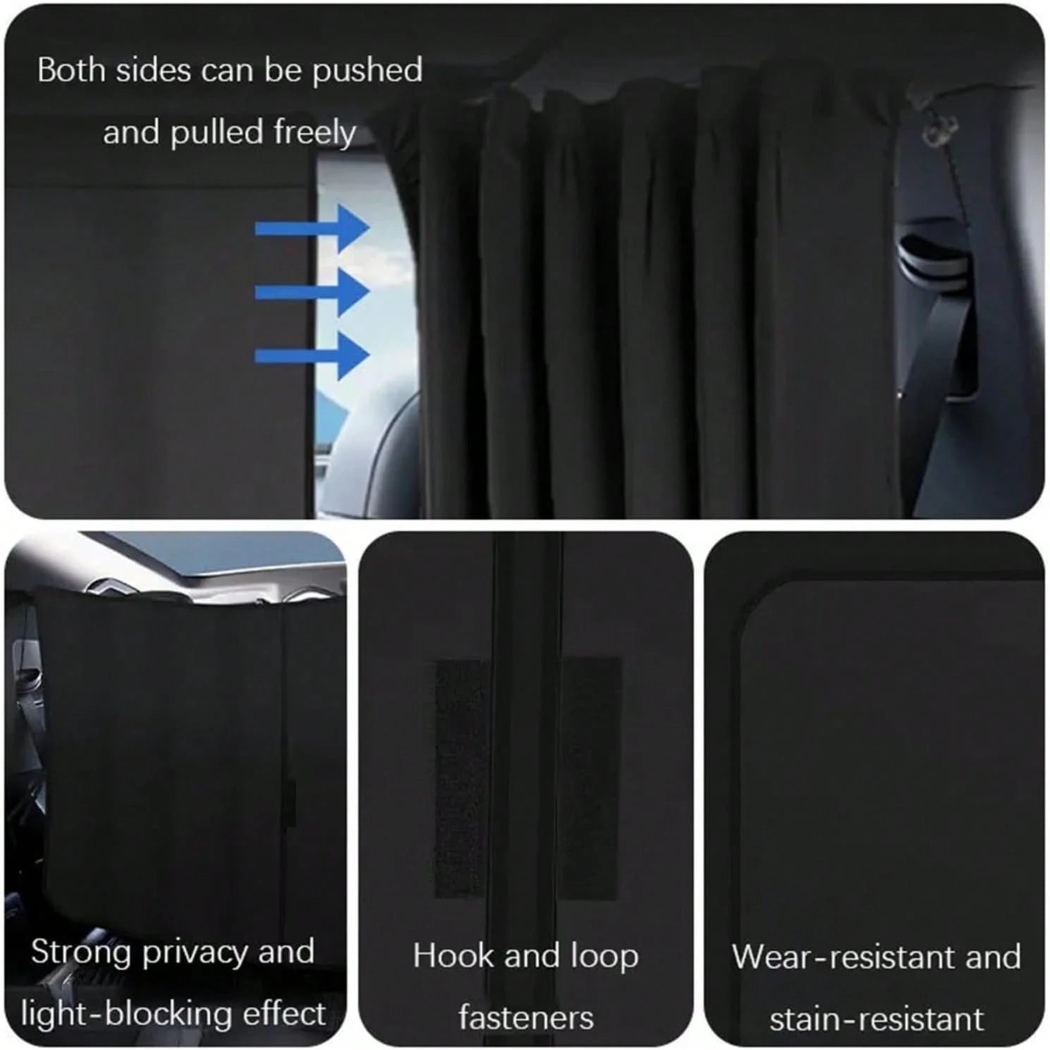 3PCS Car Window Shades Kit,Thickened Car Window Covers For Privacy And Maintaining Cool Auto Interior Temperature,Universal Cars Curtains For Windows