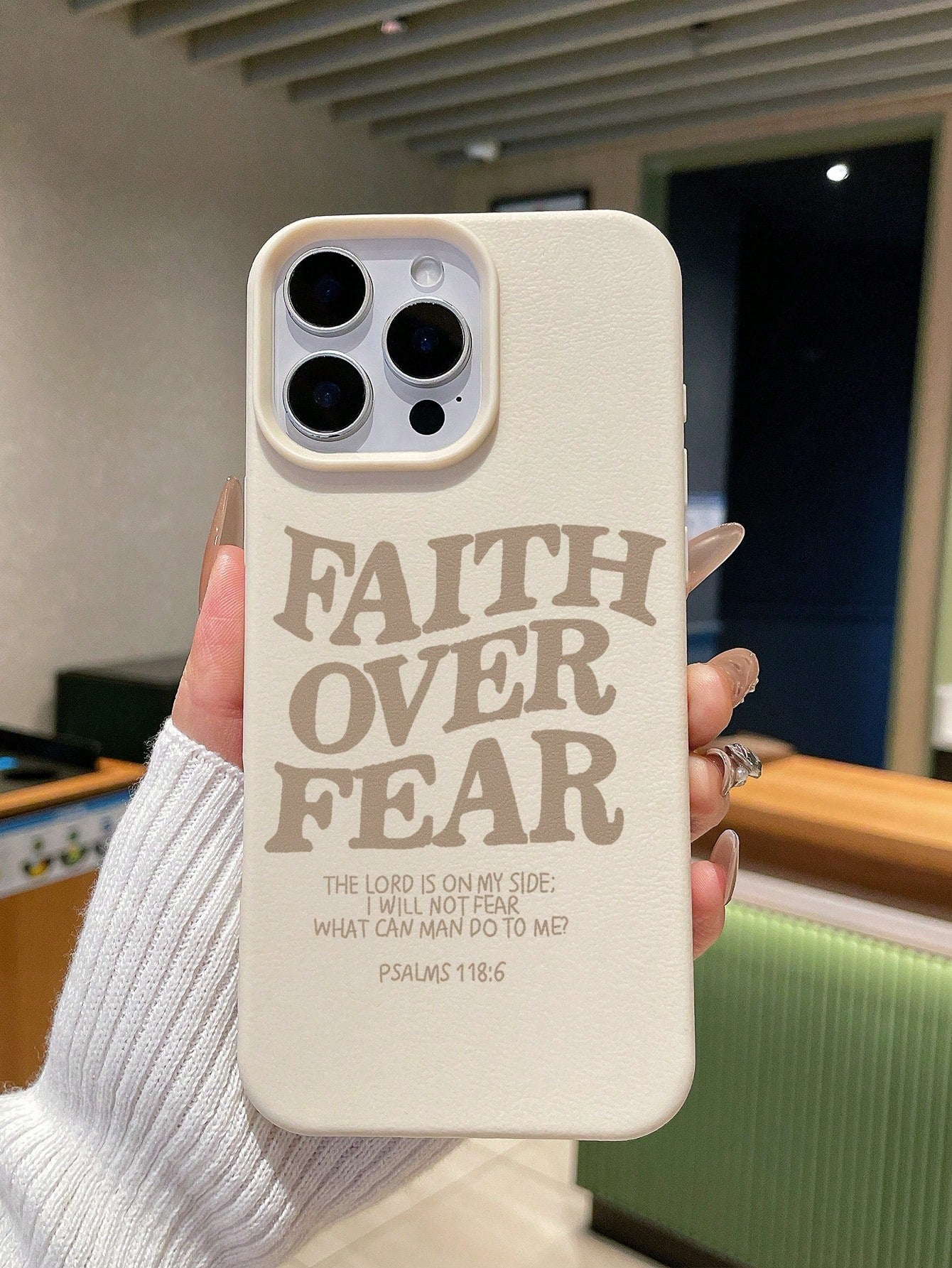 3pcs Christian Style Black/Beige/Pink Phone Cases Compatible With IPhone & Galaxy, Can Be Used As Gifts Or For Personal Use