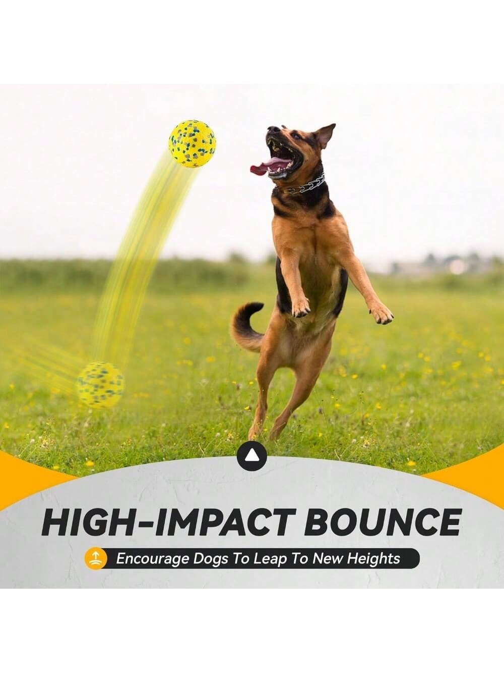 3pcs Dog Balls, Tennis Balls, Dog Toys, Suitable For Intense Chewing,Durable Teething Dog Toys, Floating Water Toys, Picking Balls, Suitable For Large&Medium Dogs