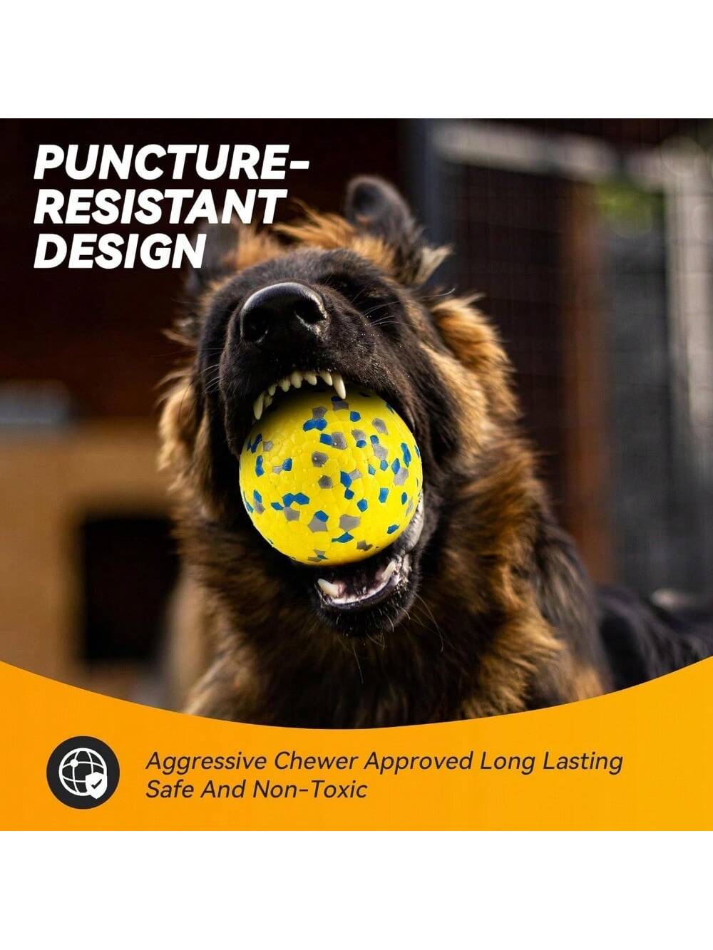 3pcs Dog Balls, Tennis Balls, Dog Toys, Suitable For Intense Chewing,Durable Teething Dog Toys, Floating Water Toys, Picking Balls, Suitable For Large&Medium Dogs
