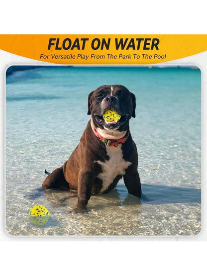 3pcs Dog Balls, Tennis Balls, Dog Toys, Suitable For Intense Chewing,Durable Teething Dog Toys, Floating Water Toys, Picking Balls, Suitable For Large&Medium Dogs