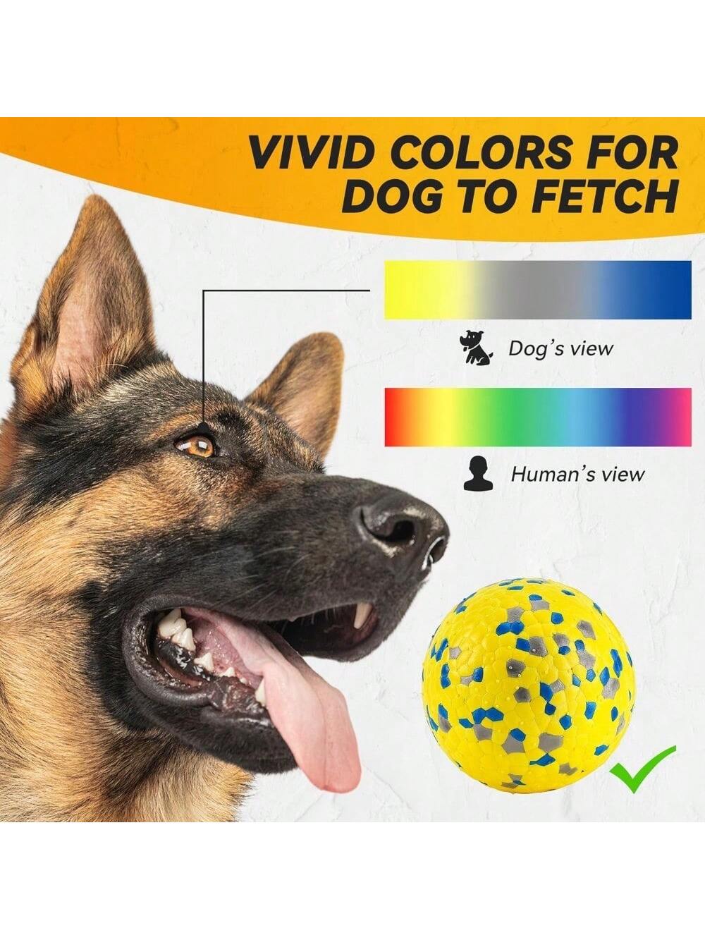 3pcs Dog Balls, Tennis Balls, Dog Toys, Suitable For Intense Chewing,Durable Teething Dog Toys, Floating Water Toys, Picking Balls, Suitable For Large&Medium Dogs