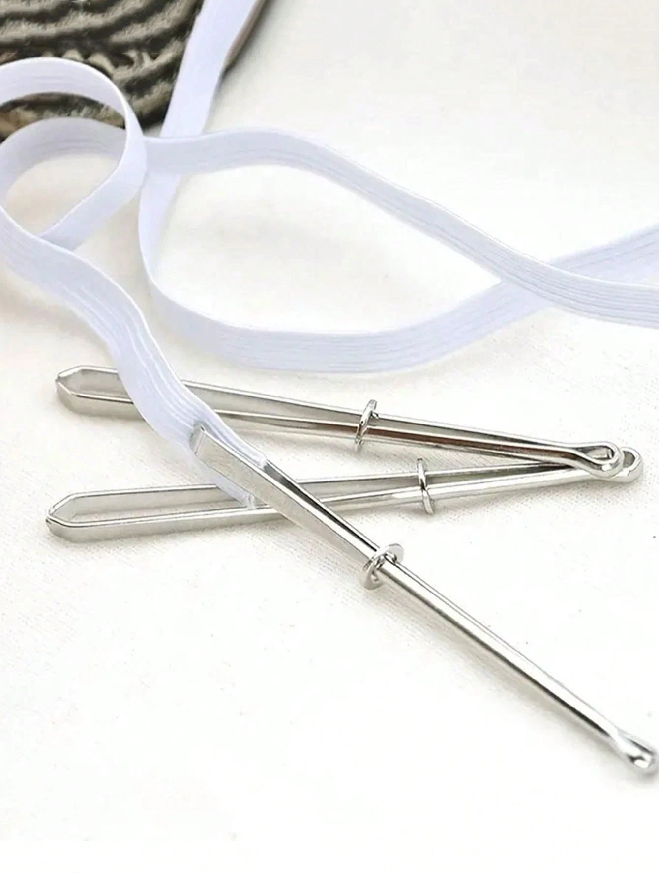 3pcs Elastic Band Threader, Threader, Clip Threader, Cord Threader, Sewing Tools