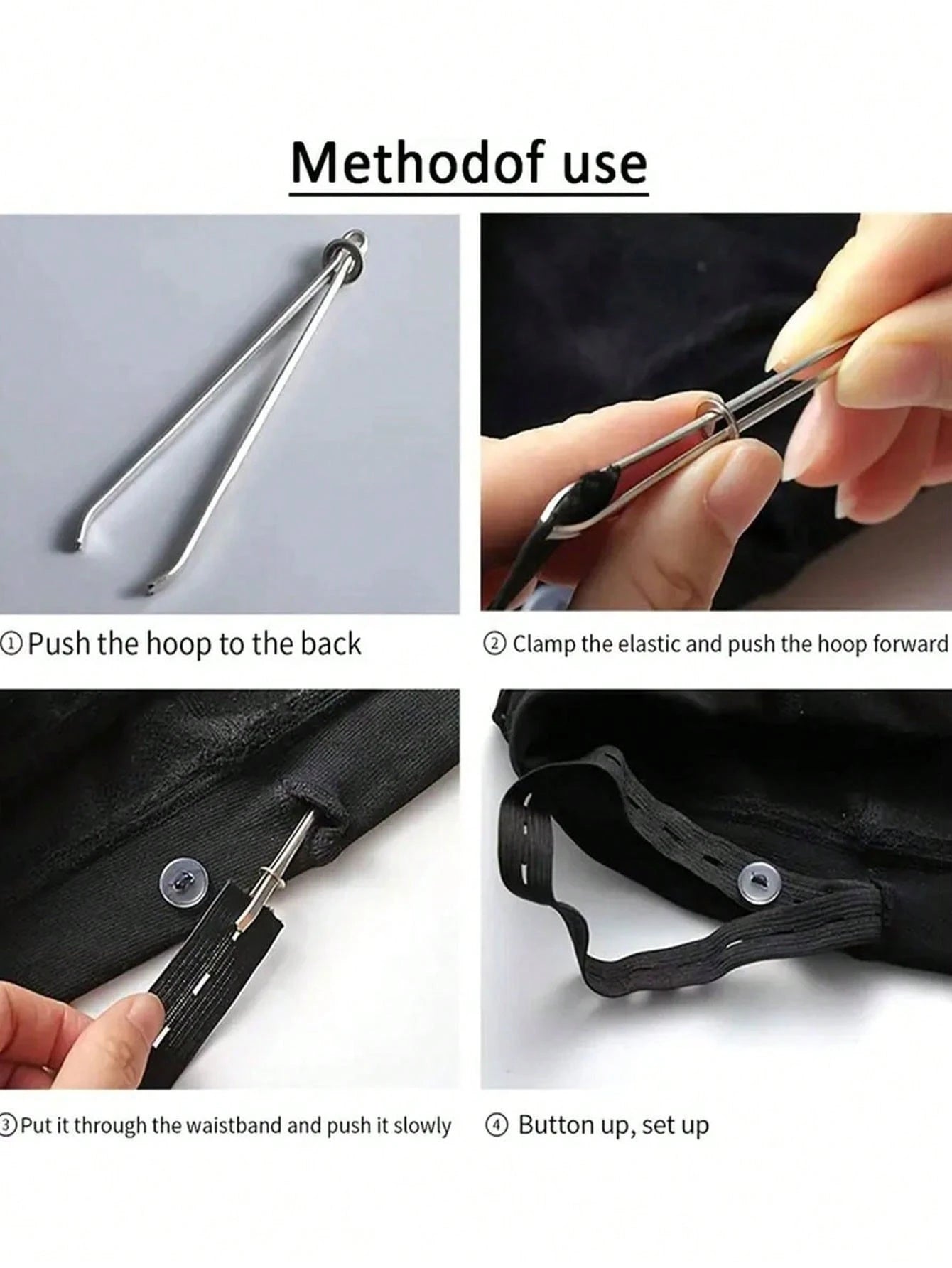 3pcs Elastic Band Threader, Threader, Clip Threader, Cord Threader, Sewing Tools