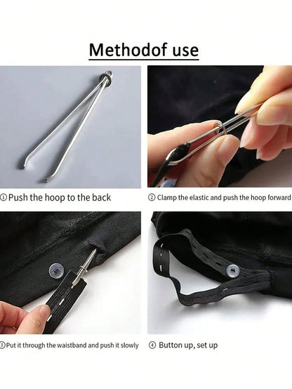 3pcs Elastic Band Threader, Threader, Clip Threader, Cord Threader, Sewing Tools
