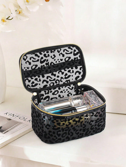 3pcs Large Capacity Fashionable Minimalist Transparent Hollow Mesh Makeup Bag Suitable For Travel, Outings And Home Use
