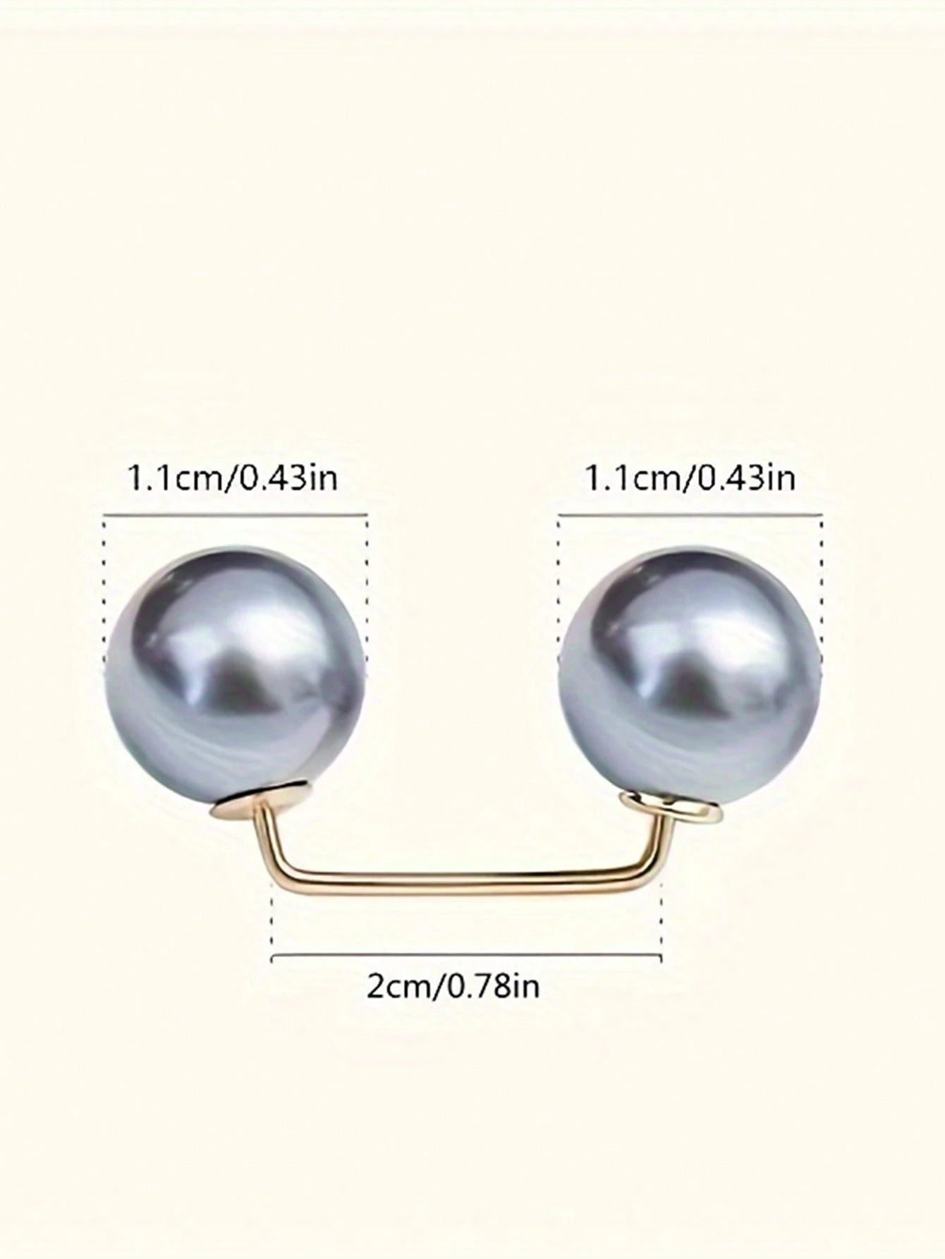 3pcs Pearl Brooch Pins For Clothing, Anti-Slip Pin For Dress Waist Cinching, Collar Adjusting, Scarf Securing, Fashion Accessories, 0.43in Faux Pearl Button