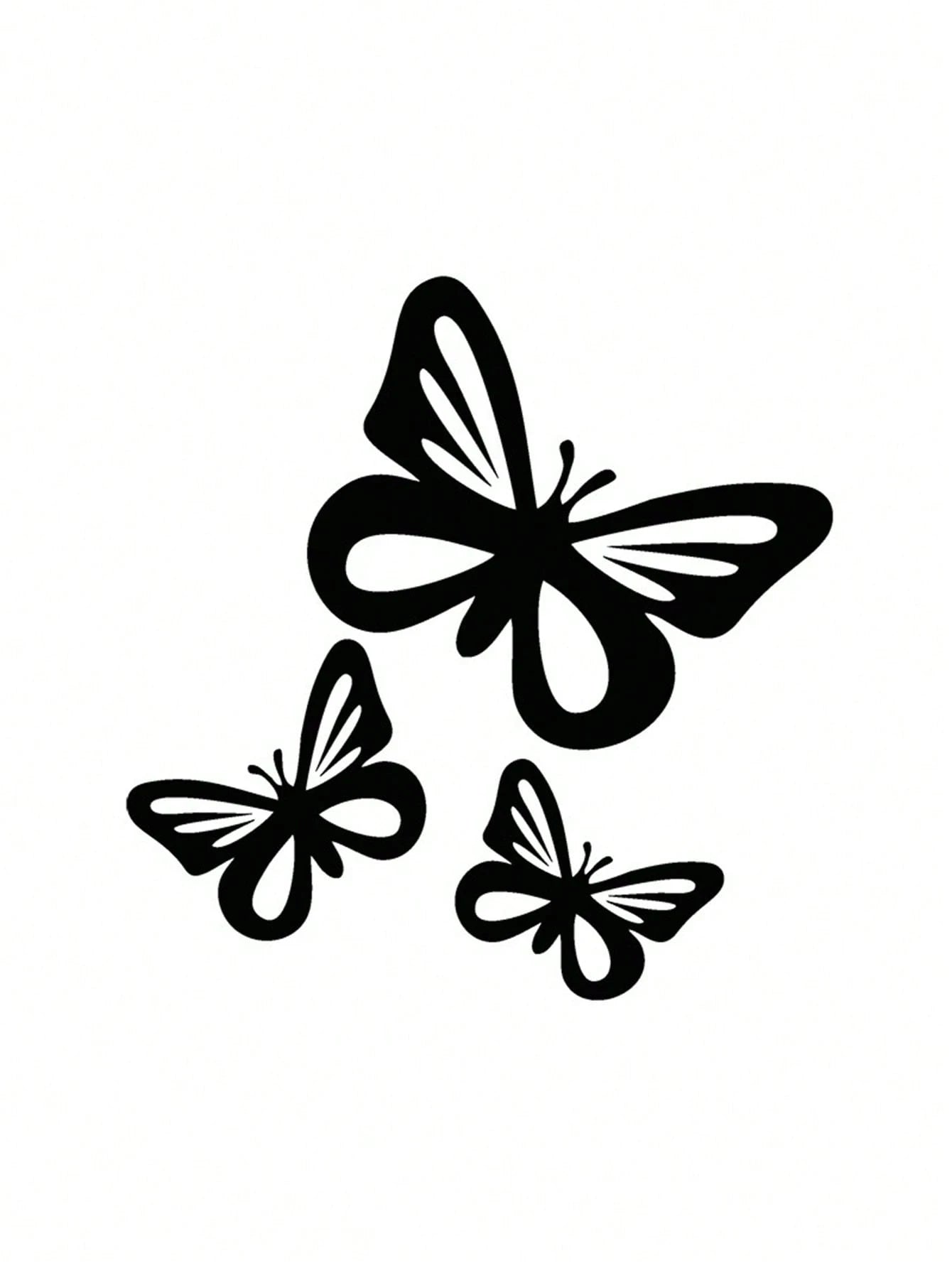 3pcs/Set Butterfly Car Decals Stickers For Gas Cap, Windows, Bumper Decoration