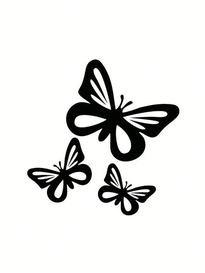 3pcs/Set Butterfly Car Decals Stickers For Gas Cap, Windows, Bumper Decoration