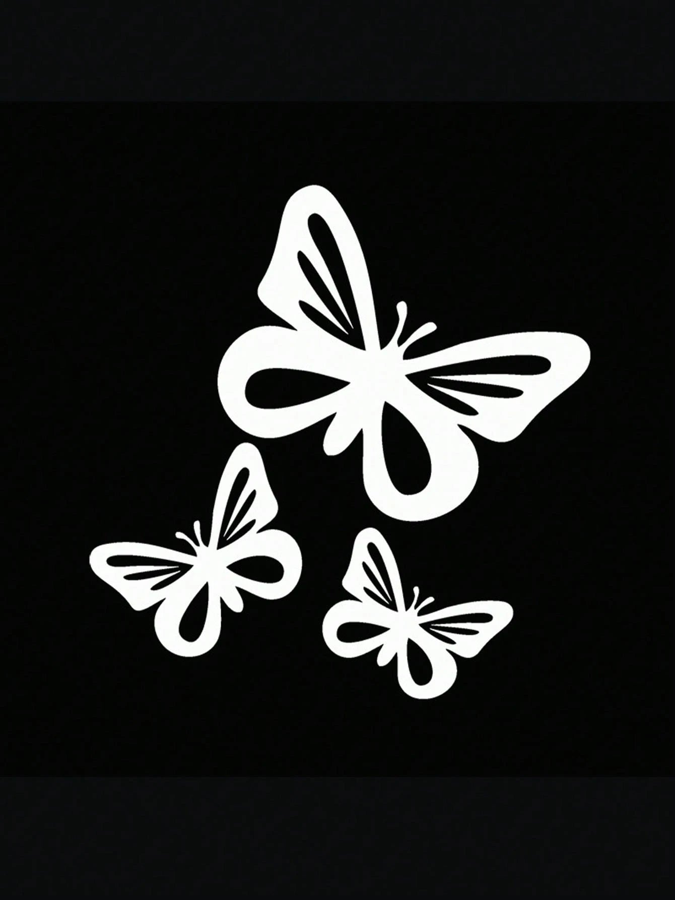 3pcs/Set Butterfly Car Decals Stickers For Gas Cap, Windows, Bumper Decoration