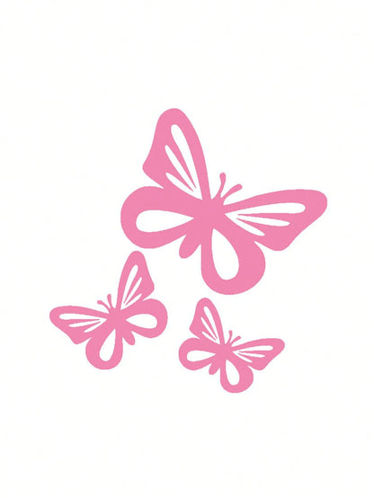 3pcs/Set Butterfly Car Decals Stickers For Gas Cap, Windows, Bumper Decoration