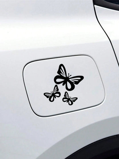 3pcs/Set Butterfly Car Decals Stickers For Gas Cap, Windows, Bumper Decoration
