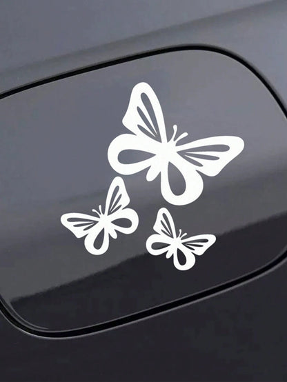 3pcs/Set Butterfly Car Decals Stickers For Gas Cap, Windows, Bumper Decoration