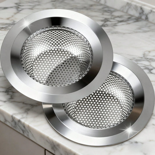 3pcs Stainless Steel Bathroom Sink Strainer, Anti-Clogging Mesh Drain Filter, Hair Catcher, Fits Sink And Basin Drain Accessories