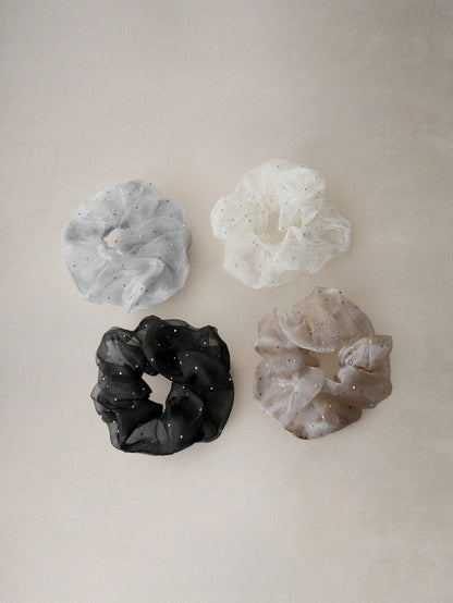 4/1pc Fashionable Elegant Mesh Hair Scrunchie, Pastoral Fairy Style Multi-Purpose Hair Accessory, Daily Wear, Outing, Decoration, Hair Tie, Hair Accessory, Hair Scrunchie, Hair Scrunchie, Headband Pon