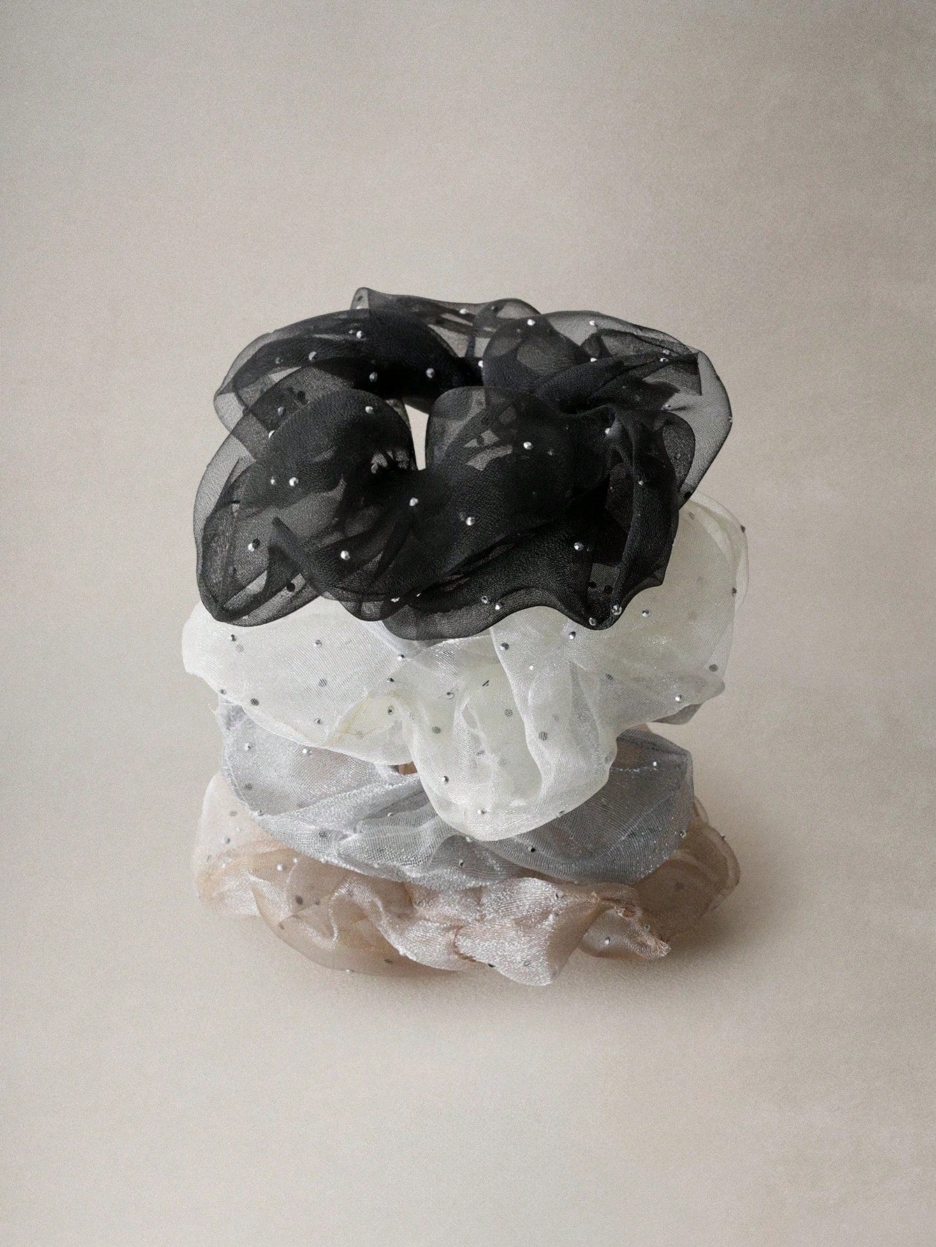 4/1pc Fashionable Elegant Mesh Hair Scrunchie, Pastoral Fairy Style Multi-Purpose Hair Accessory, Daily Wear, Outing, Decoration, Hair Tie, Hair Accessory, Hair Scrunchie, Hair Scrunchie, Headband Pon