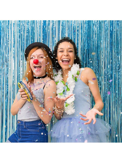 4 Packs Foil Curtain Backdrop Silver Metallic Tinsel Foil Fringe Curtains Photo Booth Props For Birthday Wedding Engagement Baby Shower Bachelorette Christmas Holiday Celebration Party Decorations