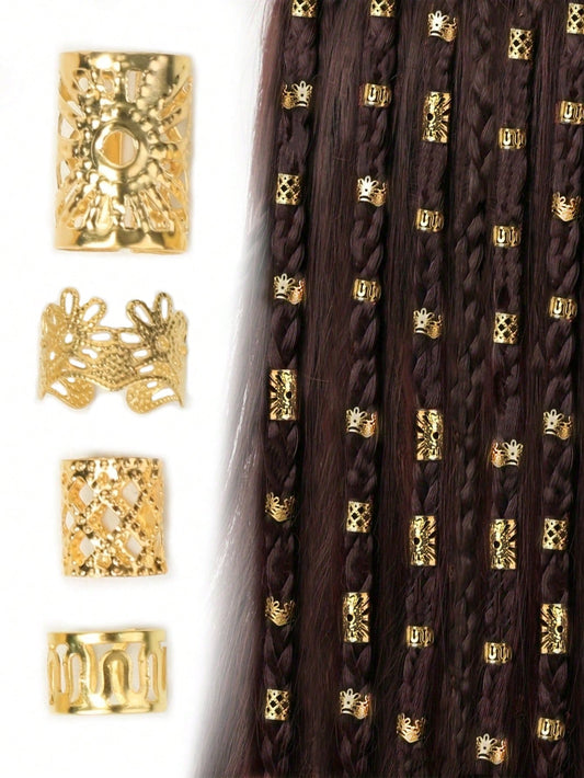 40pcs/Set Mixed Hair Ties Set For Dreadlocks, Suitable For Braiding Hairstyles, Adjustable Hair Band For All Seasons