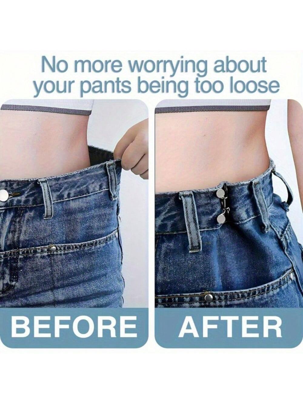 48pcs No-Seat Installation Metal Adjustable Buckles, Belly Band Buckles, Waistband Adjustment Tools Multi-Piece Set (48pcs/6sets)