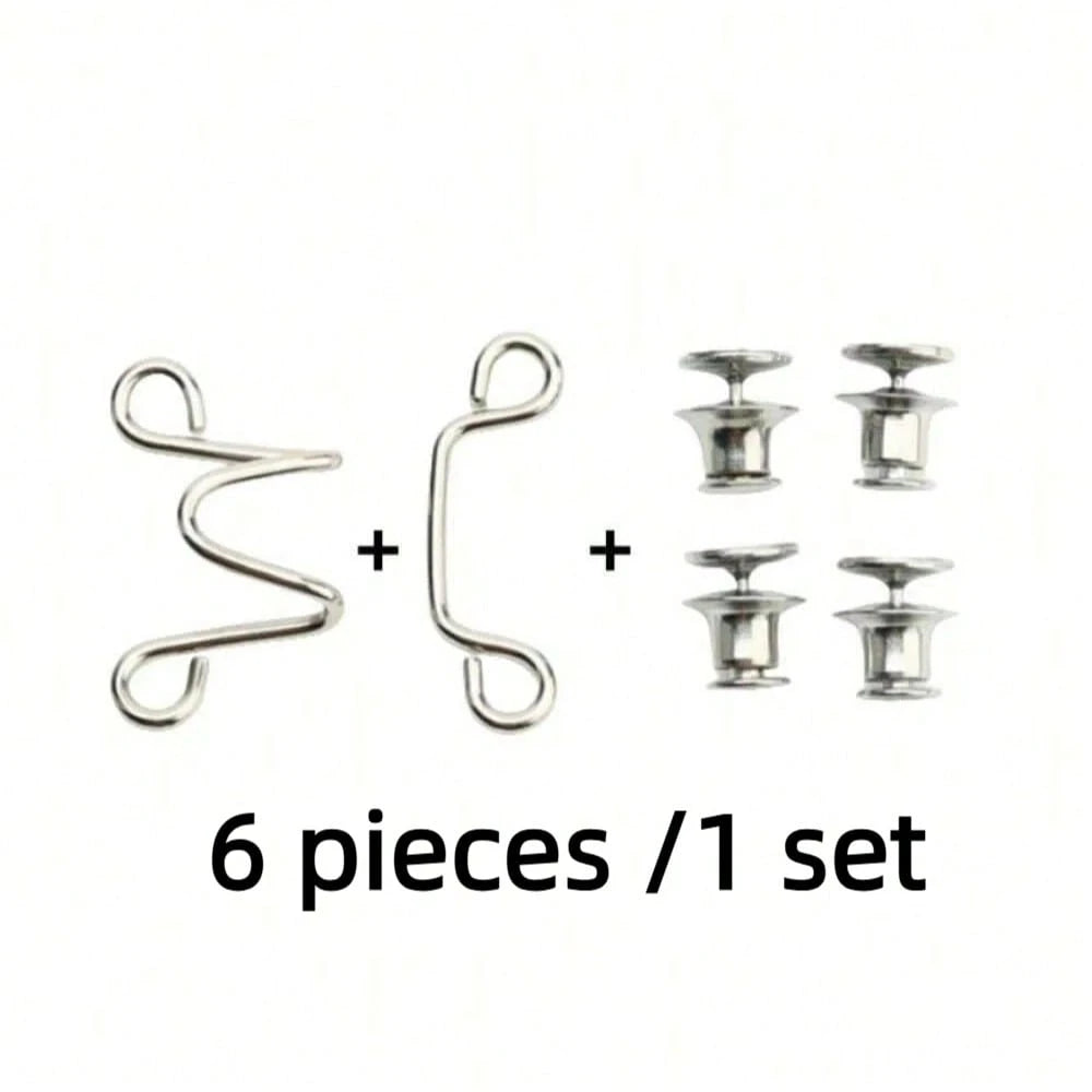 48pcs No-Seat Installation Metal Adjustable Buckles, Belly Band Buckles, Waistband Adjustment Tools Multi-Piece Set (48pcs/6sets)