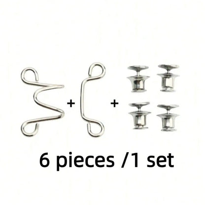 48pcs No-Seat Installation Metal Adjustable Buckles, Belly Band Buckles, Waistband Adjustment Tools Multi-Piece Set (48pcs/6sets)