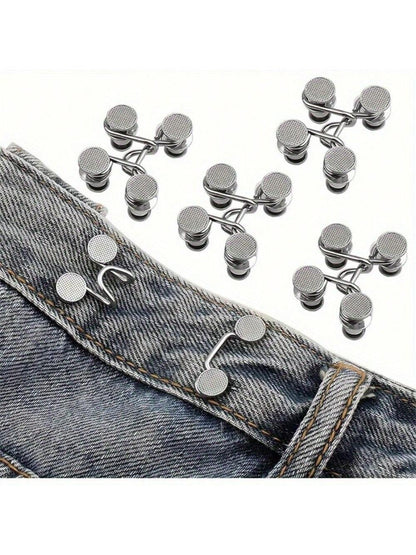 48pcs No-Seat Installation Metal Adjustable Buckles, Belly Band Buckles, Waistband Adjustment Tools Multi-Piece Set (48pcs/6sets)
