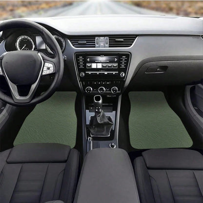 4PC, Non-Slip Material Car Floor Mats, Green Three-Dimensional Wave Texture Style, Suitable For Sedans And SUVs, Interior Decoration Accessories, Protects The Bottom Of The Car Interior