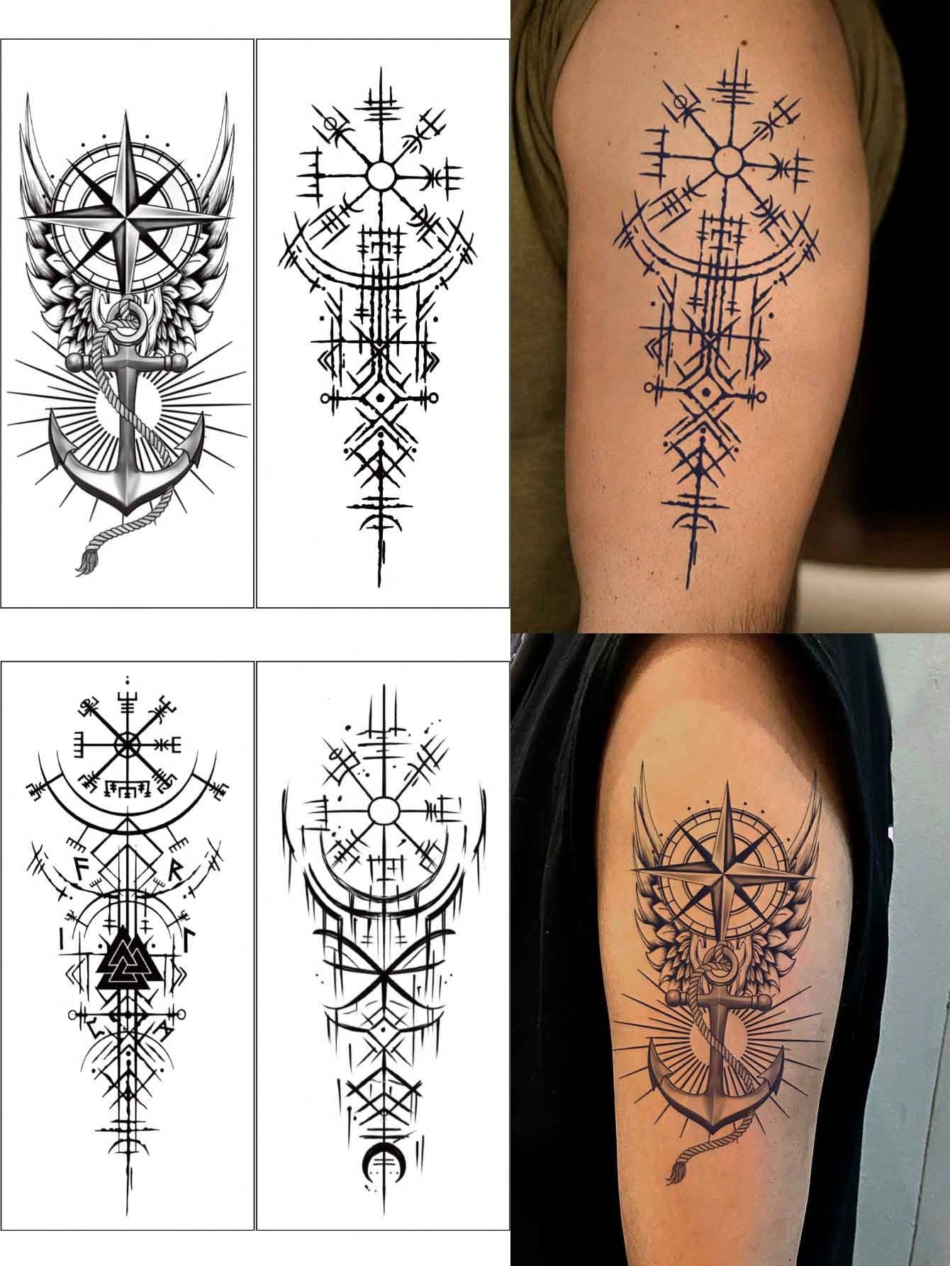 4pcs/1set,Tattoo Tattoos,Y2k,Punk,Semi Permanent Tattoo,Tattoo Fake,Hand Tattoo,Fake Tattoos,Fake Tattoo,Temporary Tattoos,Tattoo Supplies,Tattoo Kit,Tattoo Stickers,Tattoo Waterproof Long Lasting,Tat